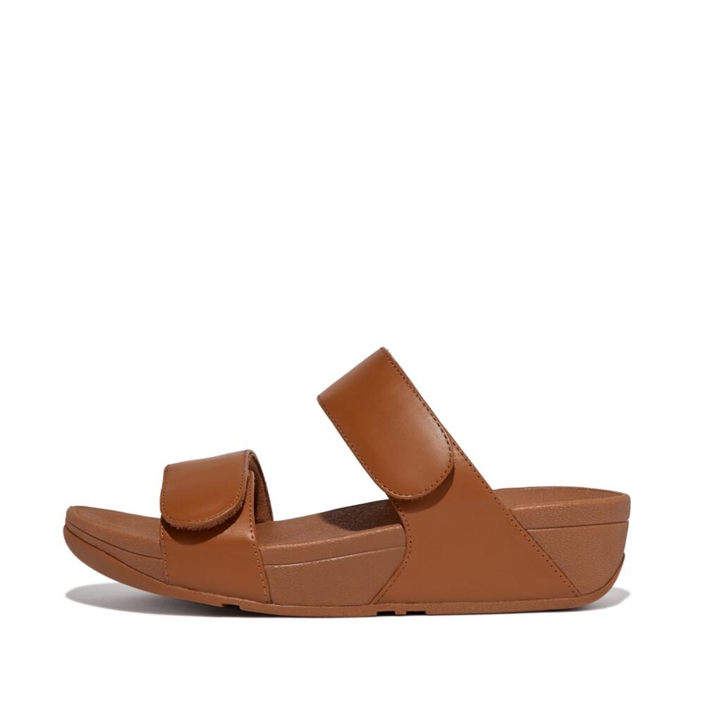 LULU ADJUSTABLE LEATHER SLIDES