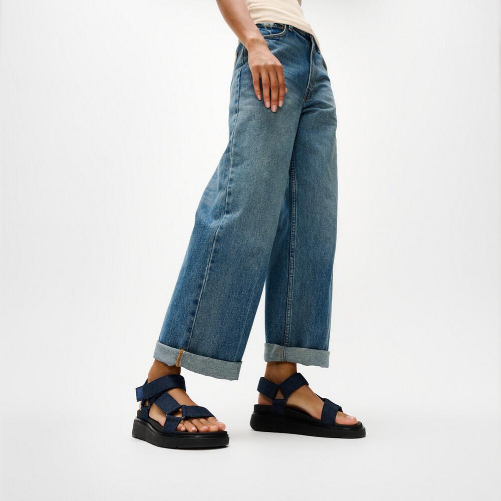 GEN-FF ADJUSTABLE DENIM BACK-STRAP SANDALS
