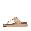 GEN-FF BUCKLE LEATHER TOE-POST SANDALS