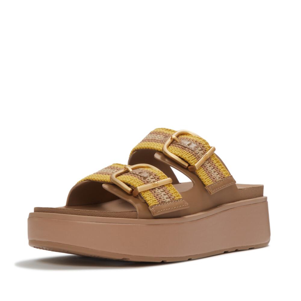 GEN-FF MAX BUCKLE STRIPE-WEBBING TWO-BAR SLIDES
