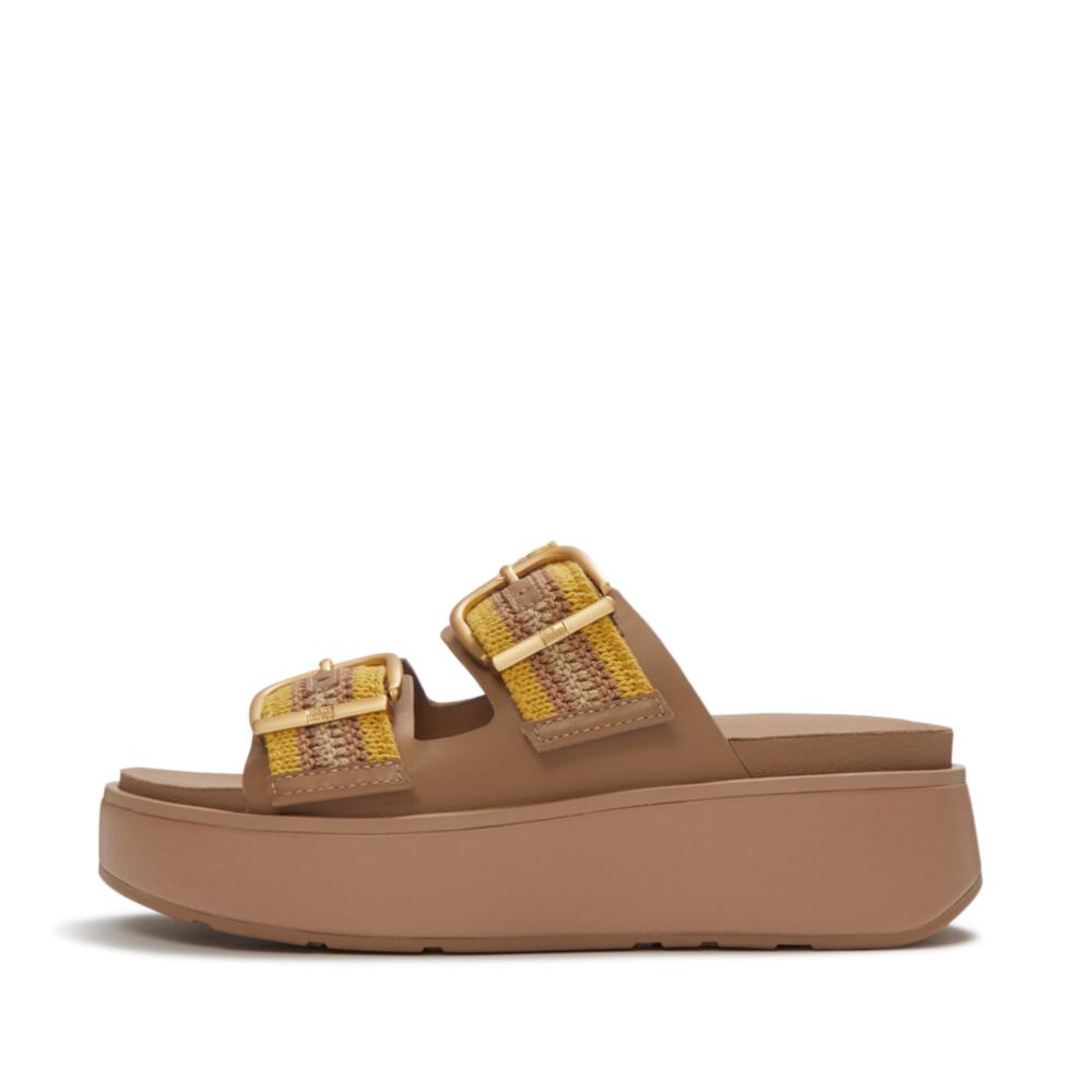 GEN-FF MAX BUCKLE STRIPE-WEBBING TWO-BAR SLIDES