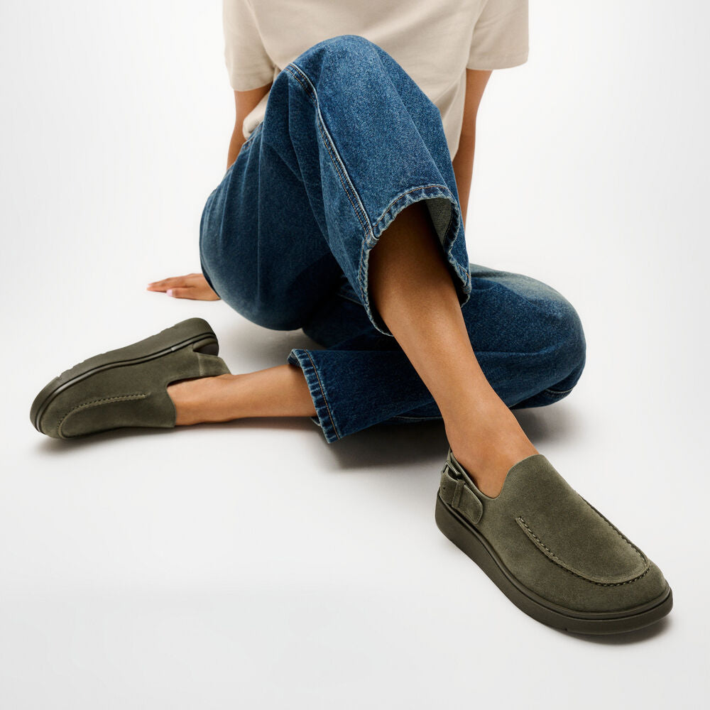 GEN-FF SUEDE BACK-STRAP MULES