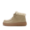 GEN-FF SUEDE SHEARLING LACE UP BOOTS