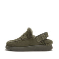 GEN-FF SUEDE SHEARLING LOAFER BACK-STRAP MULES