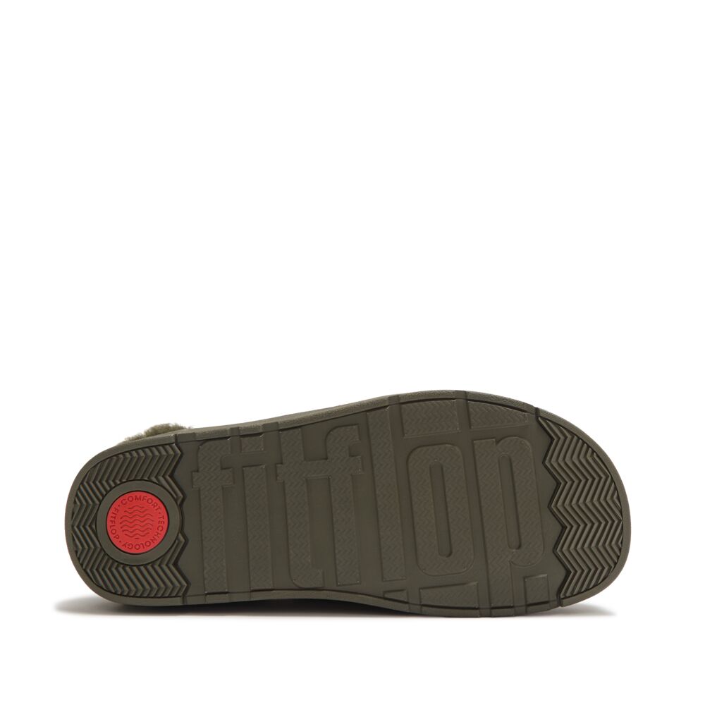 GEN-FF SUEDE SHEARLING LOAFER BACK-STRAP MULES