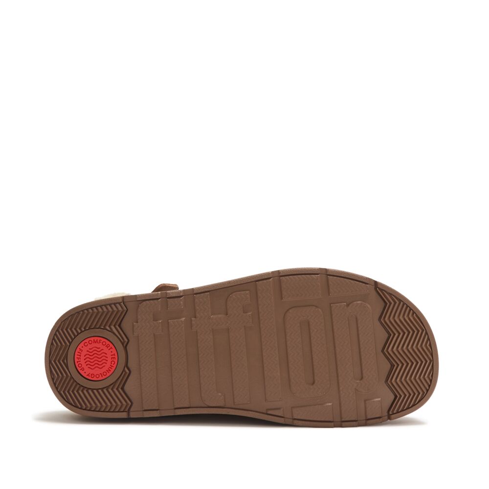 GEN-FF SUEDE SHEARLING LOAFER BACK-STRAP MULES