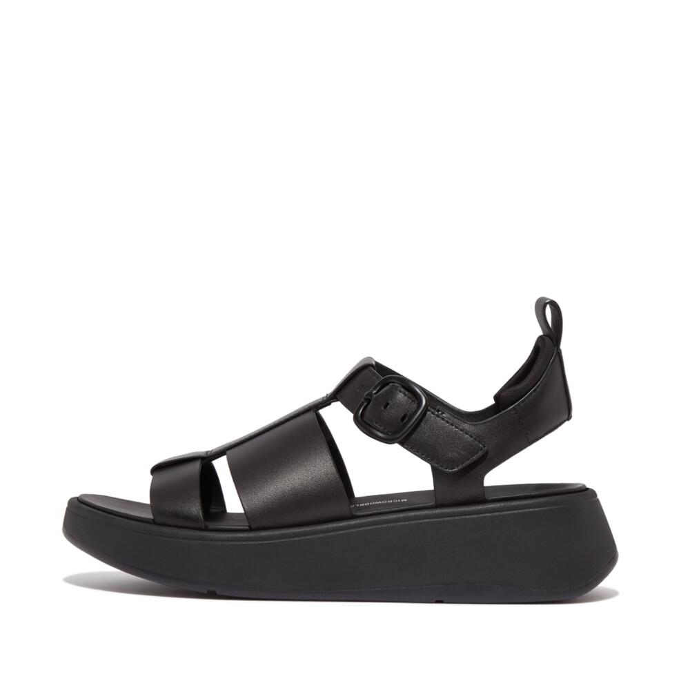 F-MODE LEATHER FLATFORM FISHERMAN SANDALS