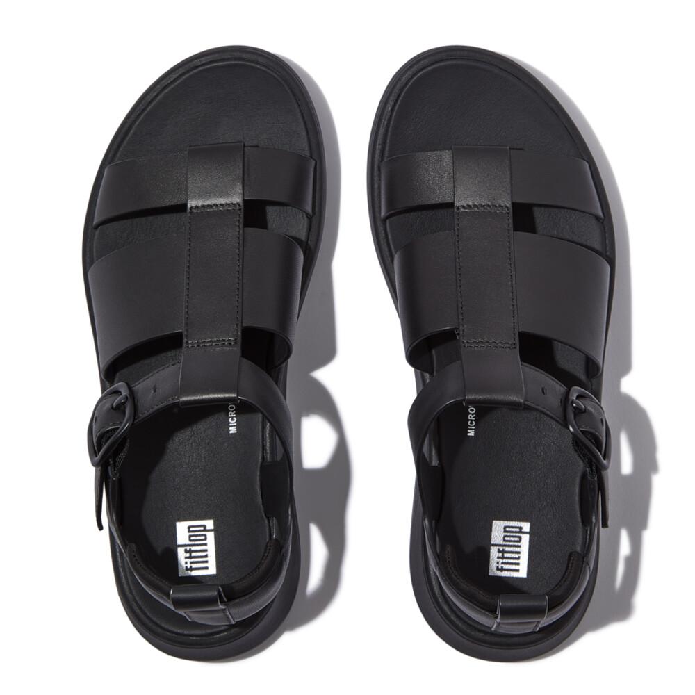 F-MODE LEATHER FLATFORM FISHERMAN SANDALS