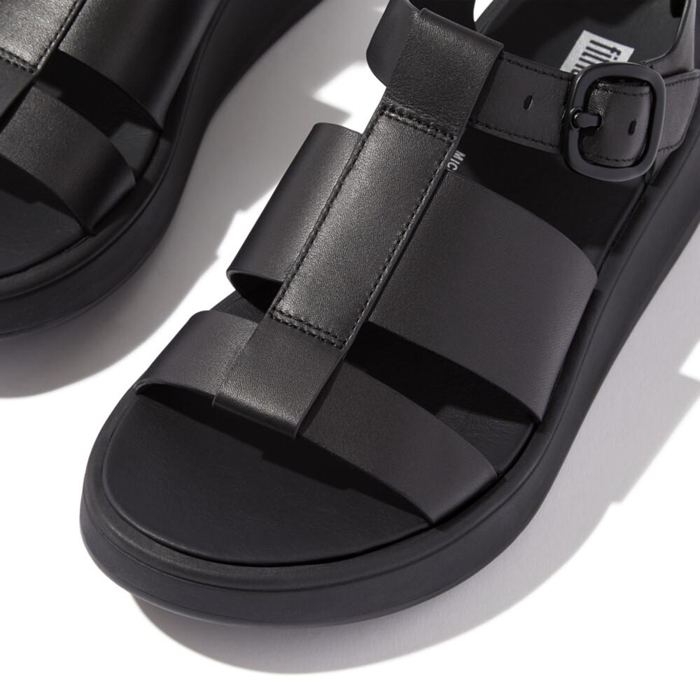 F-MODE LEATHER FLATFORM FISHERMAN SANDALS