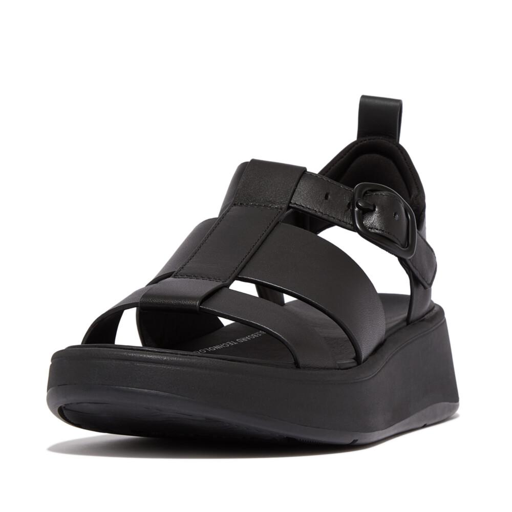 F-MODE LEATHER FLATFORM FISHERMAN SANDALS