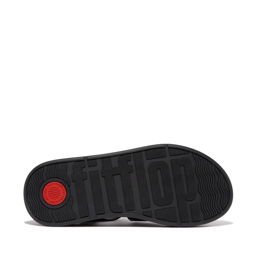 F-MODE LEATHER FLATFORM FISHERMAN SANDALS