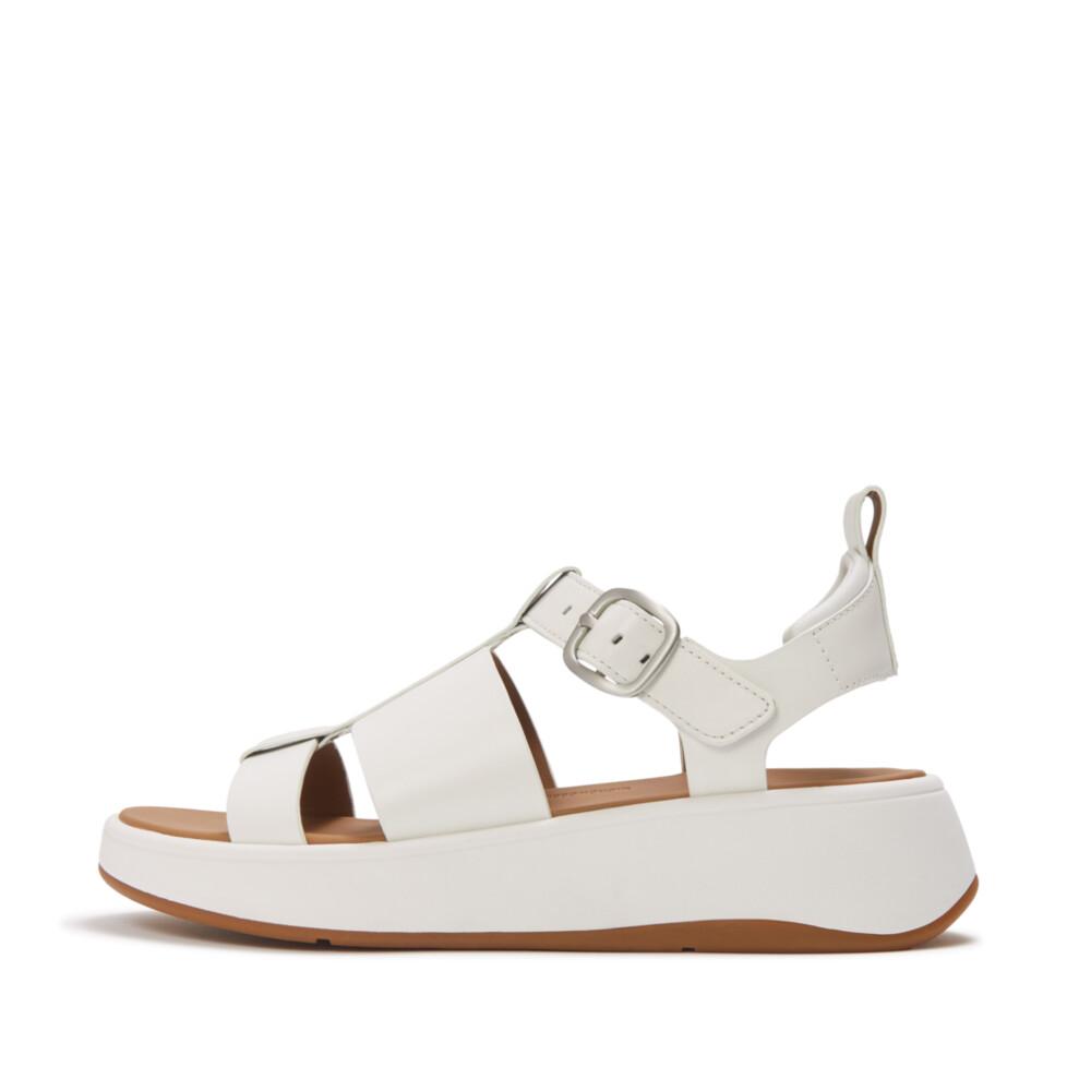 F-MODE LEATHER FLATFORM FISHERMAN SANDALS