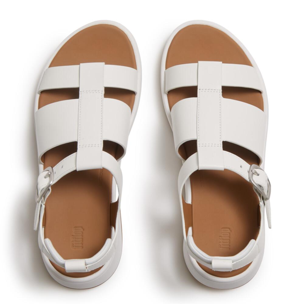 F-MODE LEATHER FLATFORM FISHERMAN SANDALS