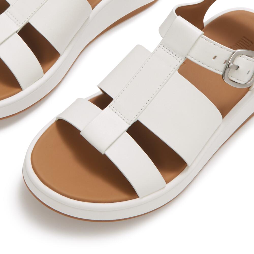 F-MODE LEATHER FLATFORM FISHERMAN SANDALS