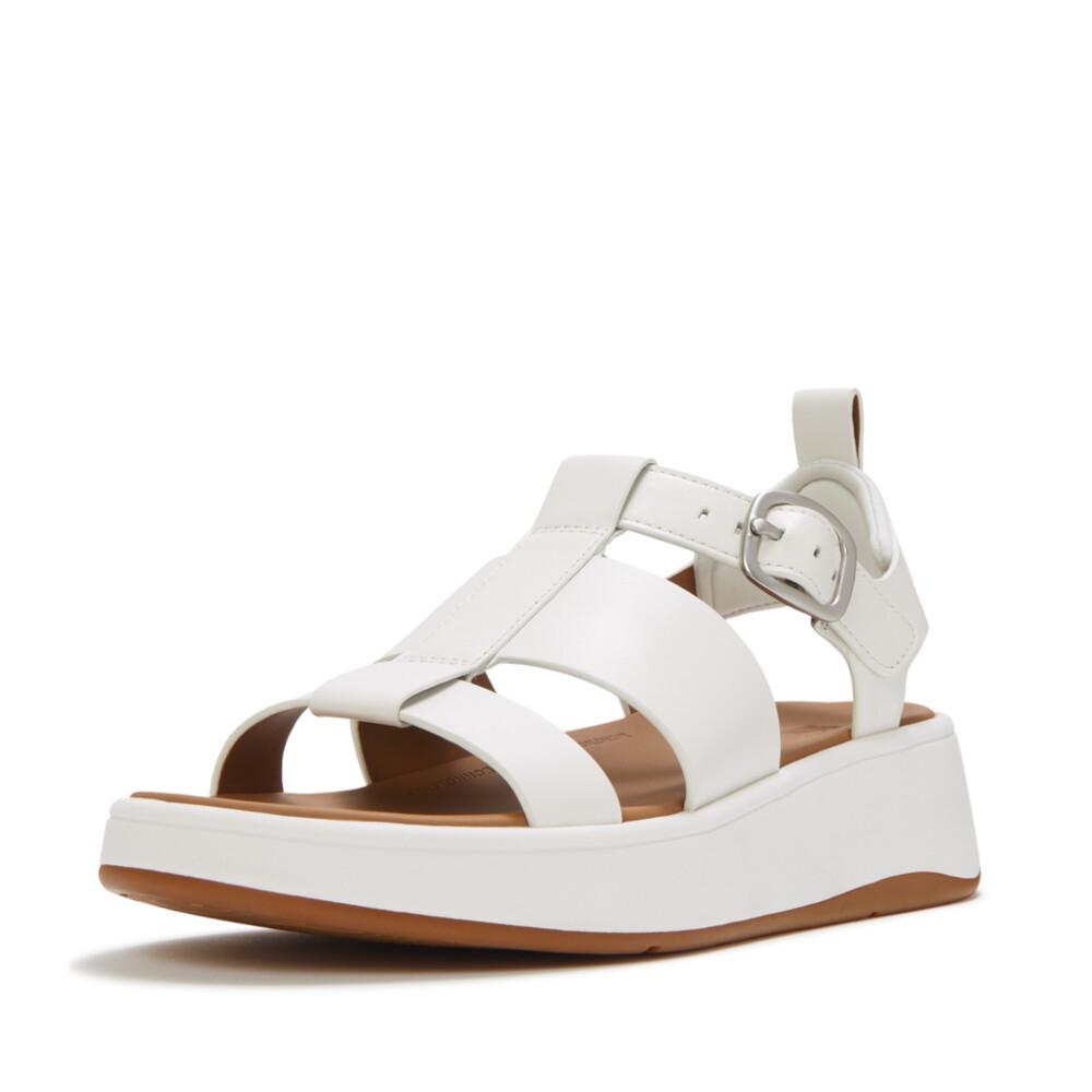 F-MODE LEATHER FLATFORM FISHERMAN SANDALS
