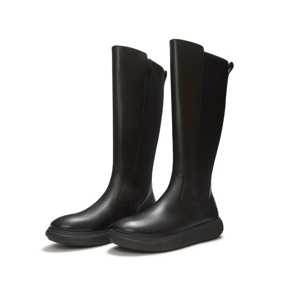 IQ-COMFF LEATHER HIGH BOOTS