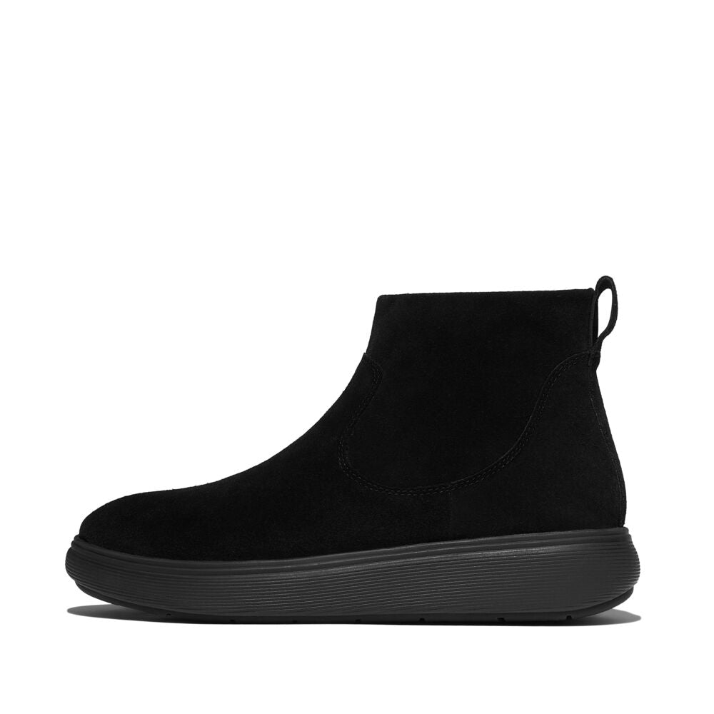 iQ-COMFF SUEDE ZIP ANKLE BOOTS