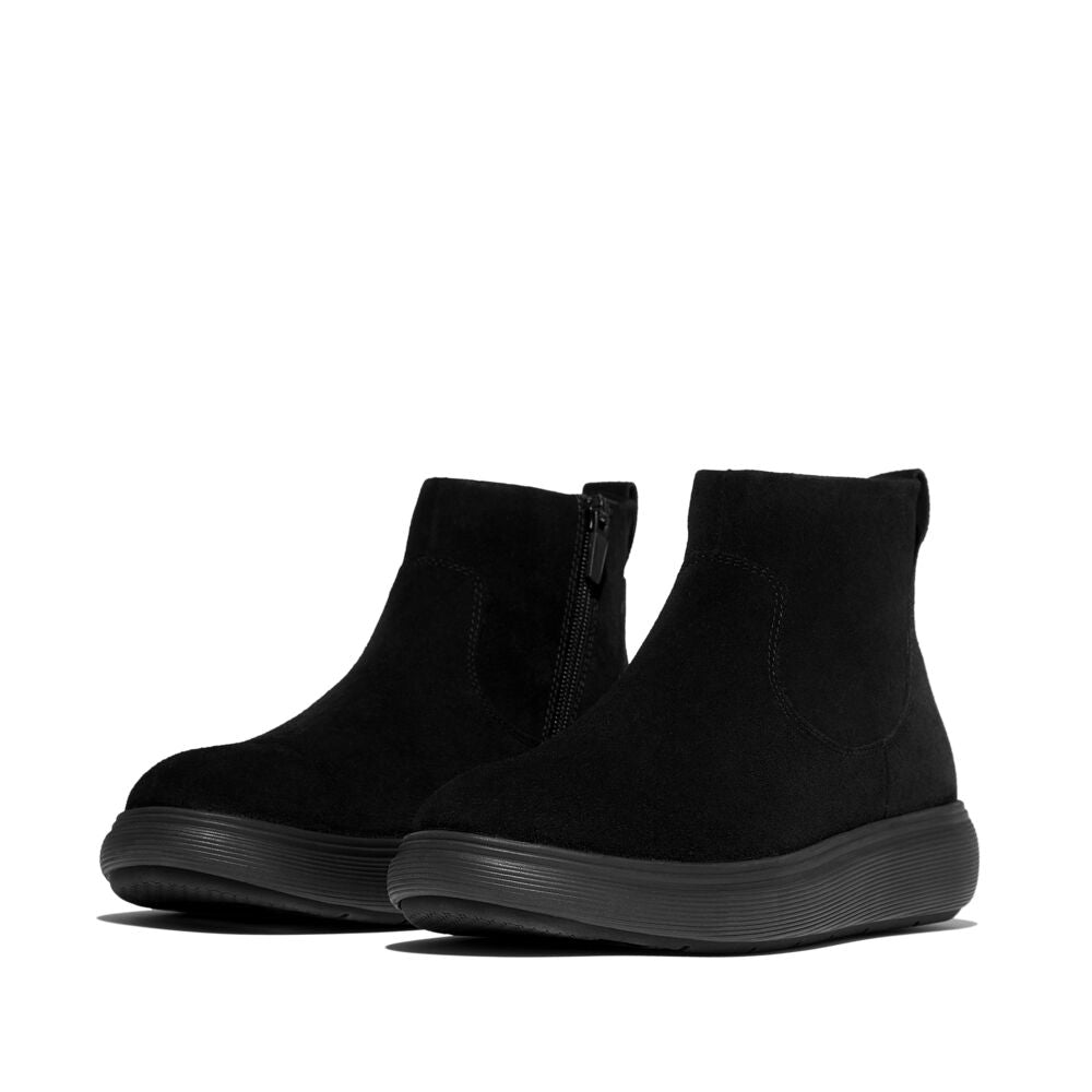 iQ-COMFF SUEDE ZIP ANKLE BOOTS