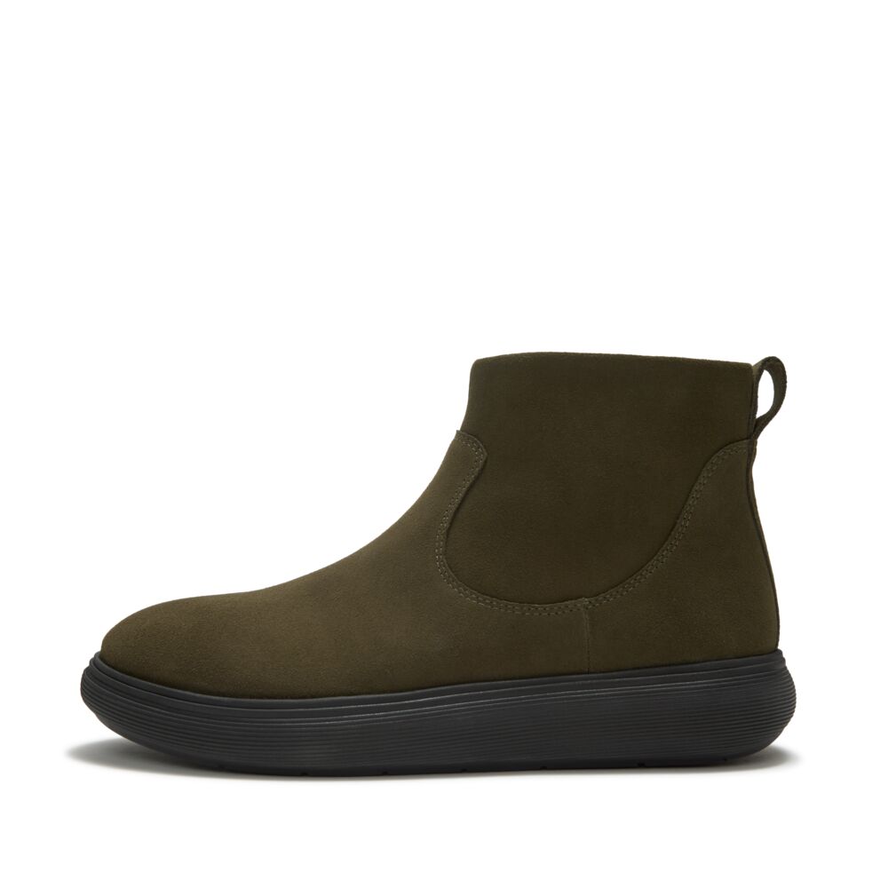 iQ-COMFF SUEDE ZIP ANKLE BOOTS