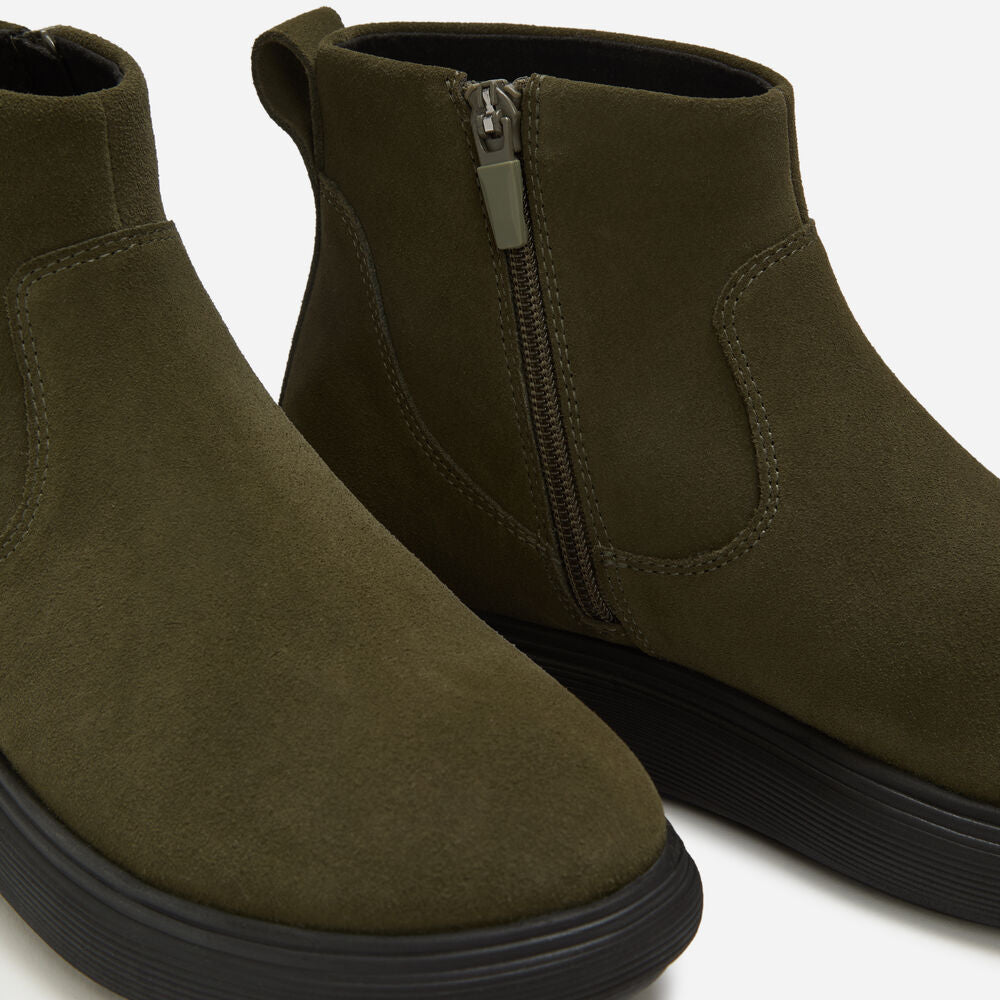 iQ-COMFF SUEDE ZIP ANKLE BOOTS