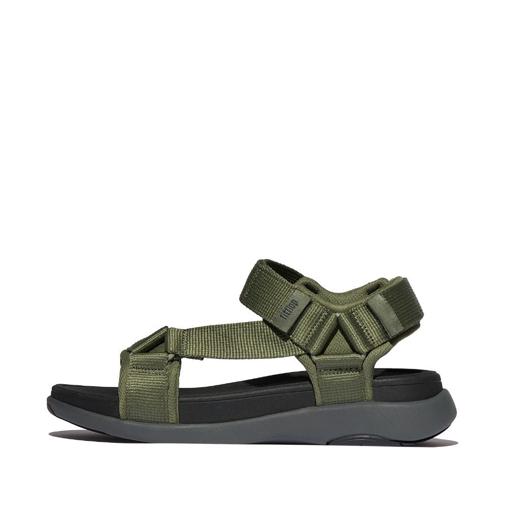 F-MODE GO MENS ADJ. WEBBING BACK-STRAP SANDALS