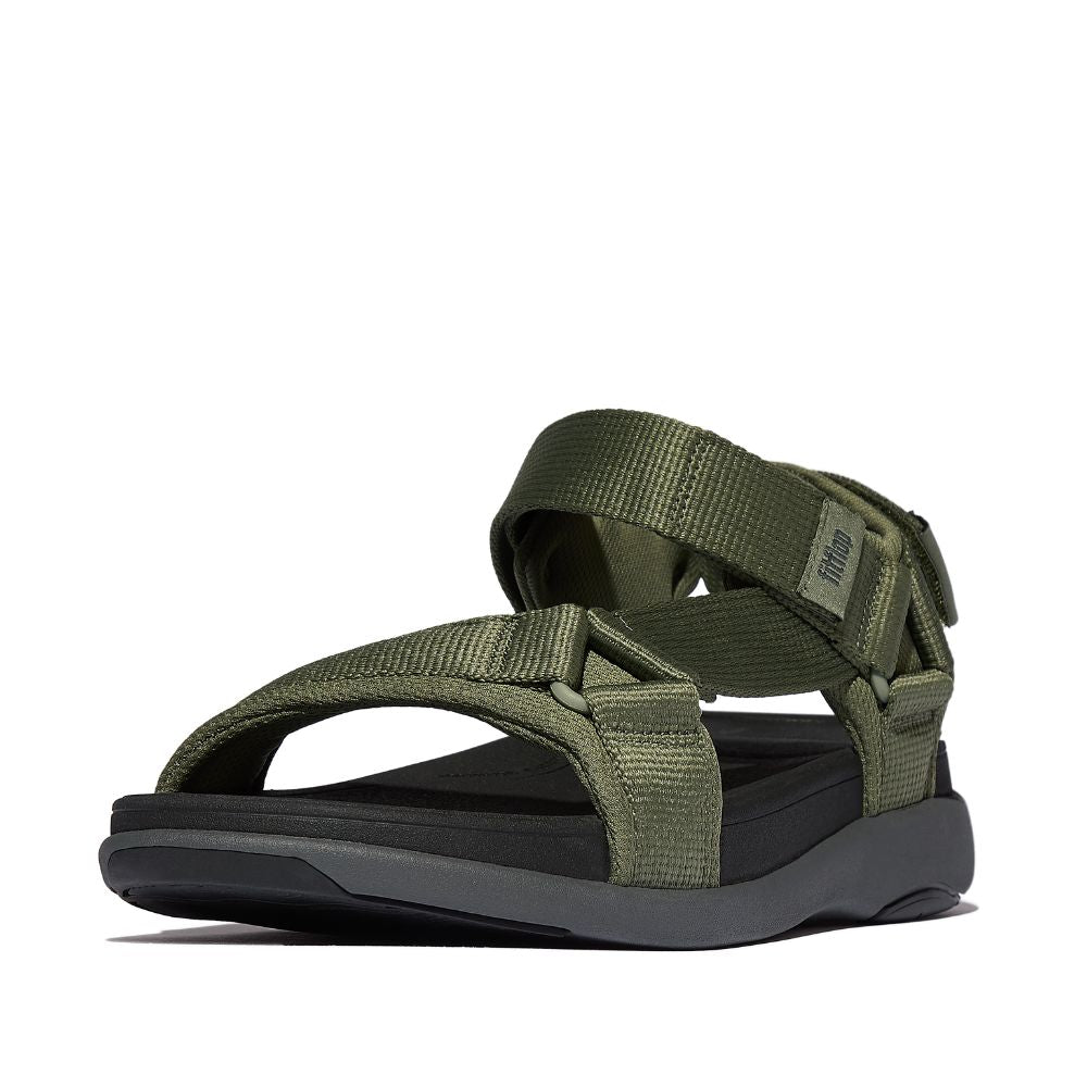 F-MODE GO MENS ADJ. WEBBING BACK-STRAP SANDALS