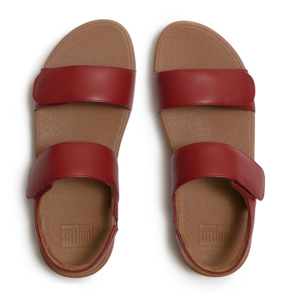 LULU ADJUSTABLE LEATHER BACK-STRAP SANDALS