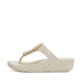 LULU MARBLED-STONE TOE-POST SANDALS