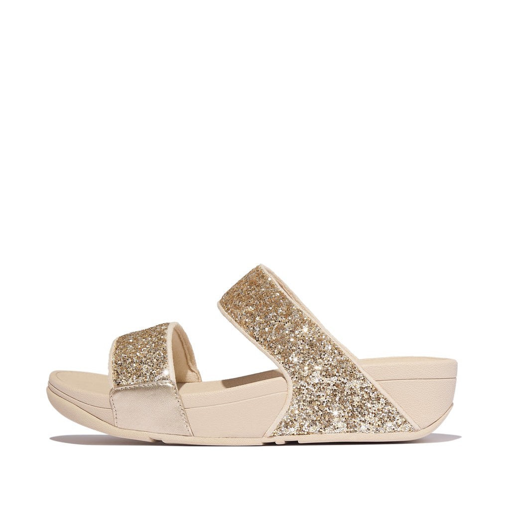 LULU MULTI-TONAL GLITTER SLIDES