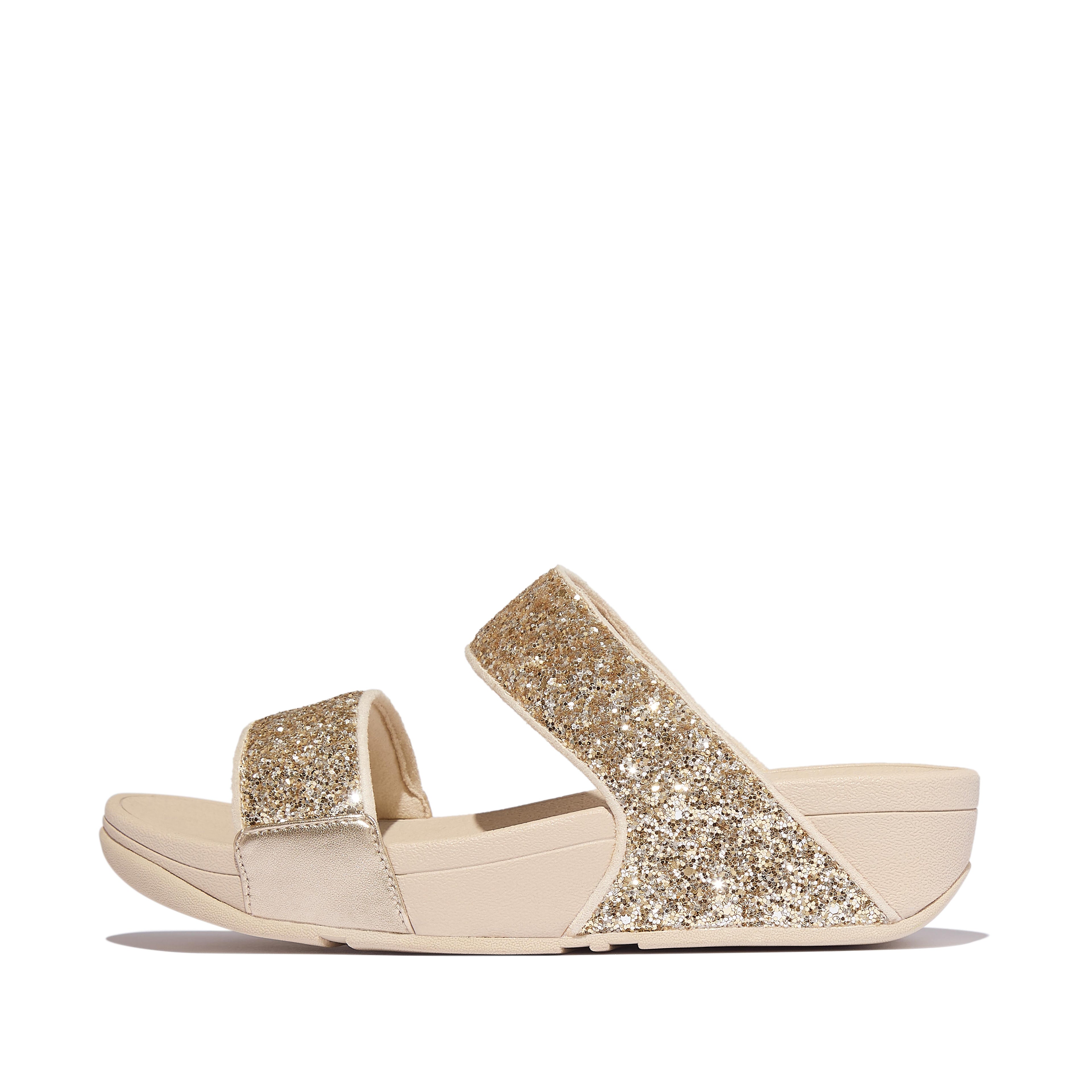 LULU MULTI-TONAL GLITTER SLIDES
