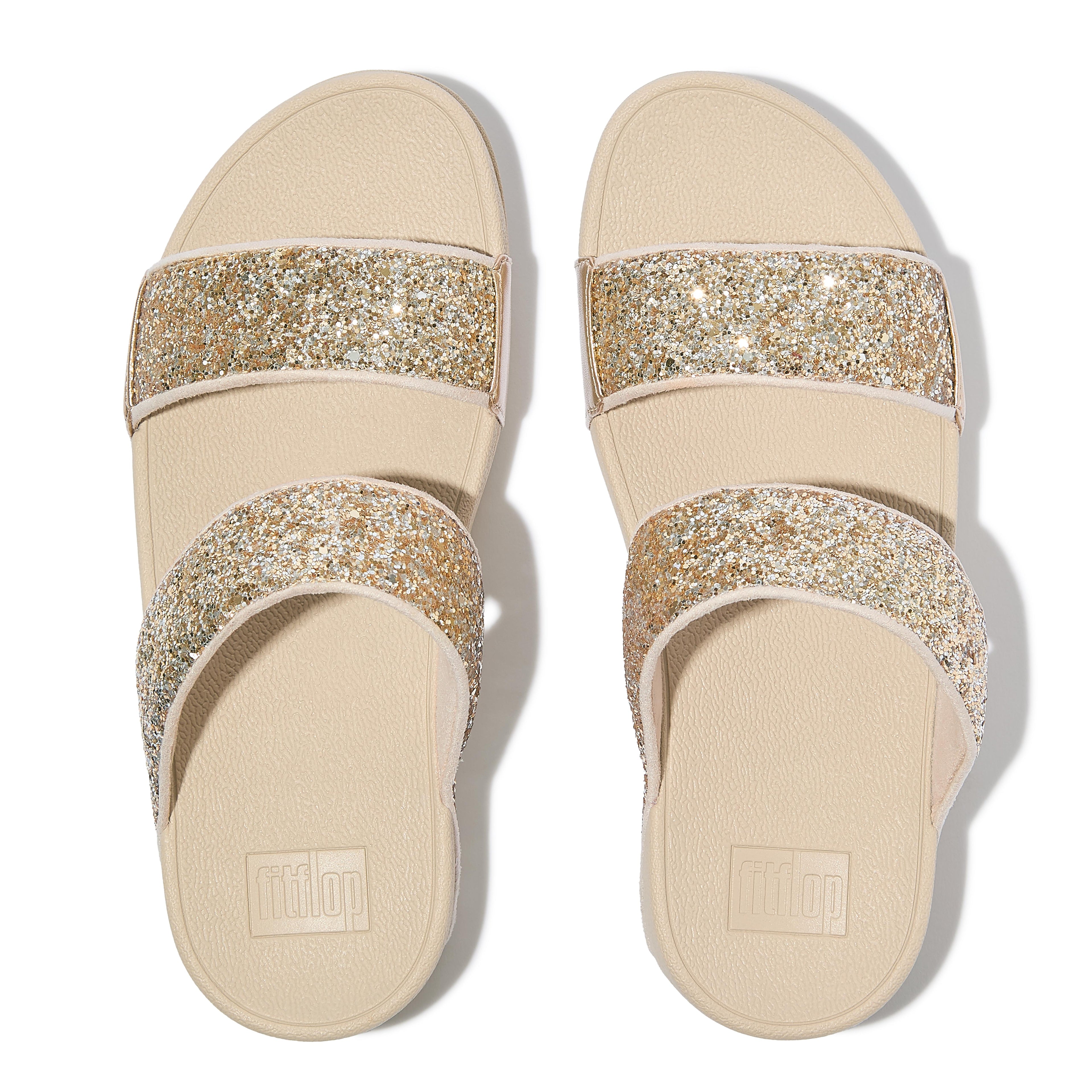 LULU MULTI-TONAL GLITTER SLIDES