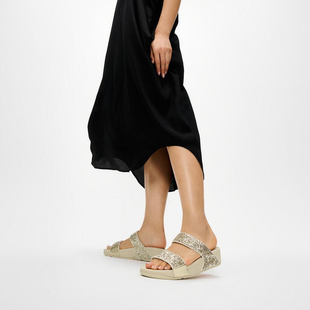 LULU MULTI-TONAL GLITTER SLIDES