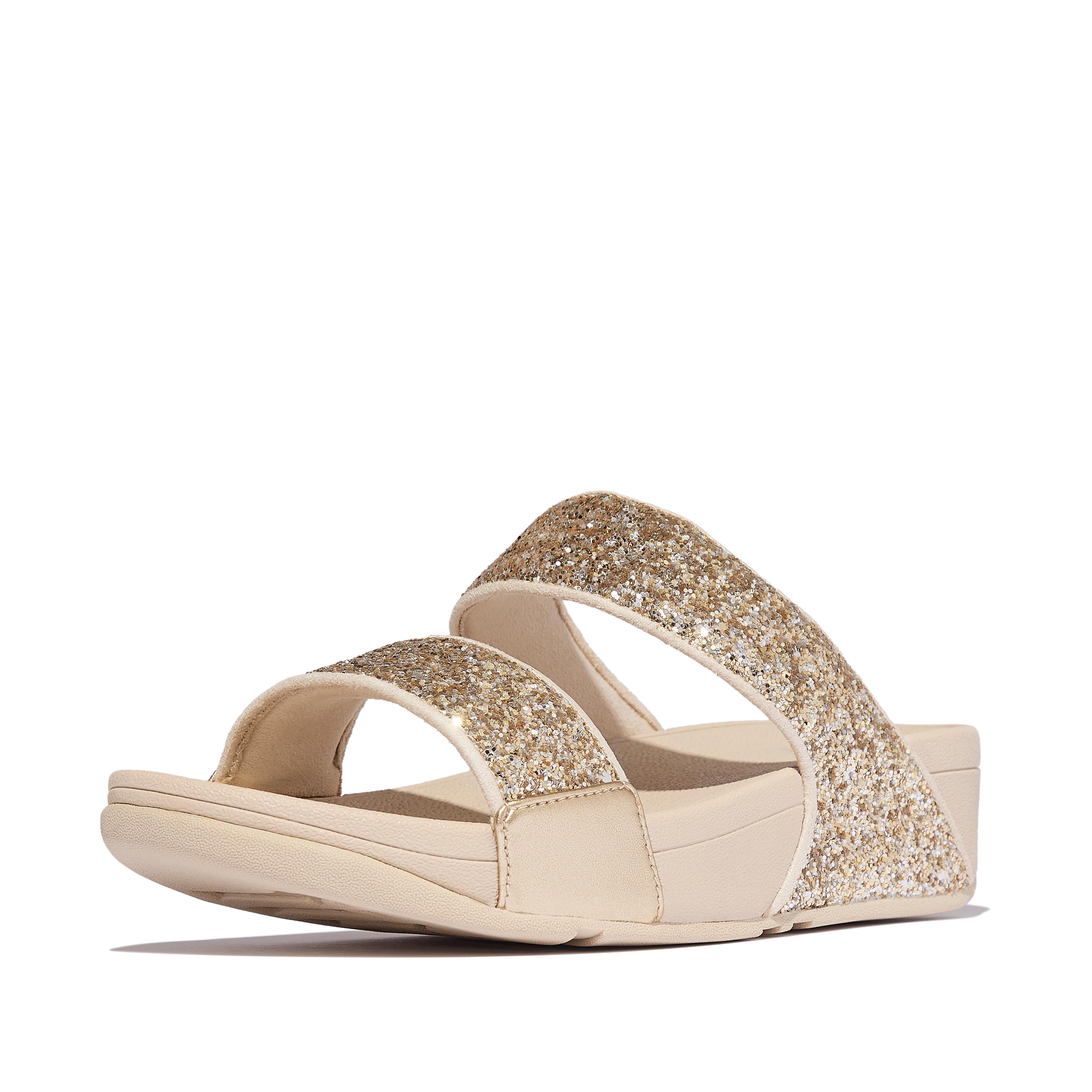 LULU MULTI-TONAL GLITTER SLIDES