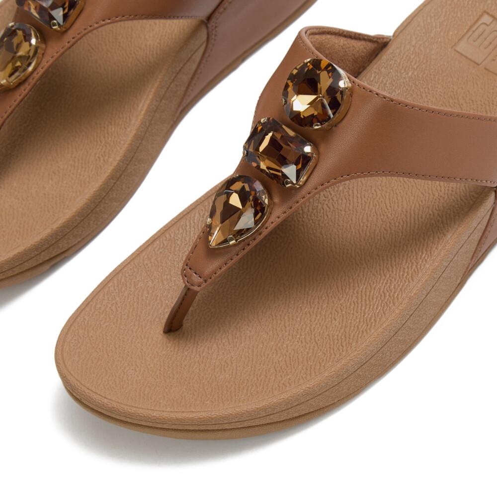 LULU ULTRA-JEWEL TOE-POST SANDALS