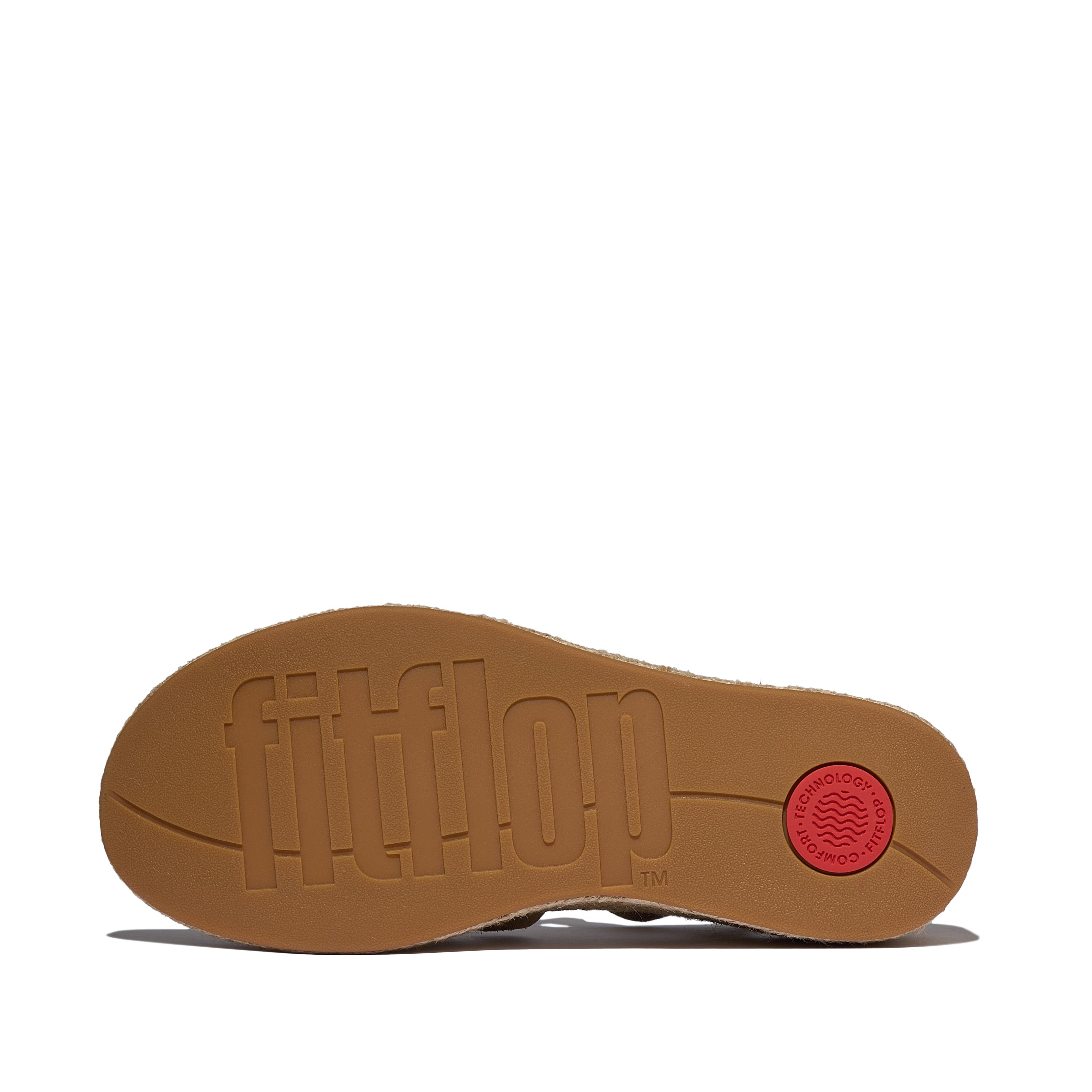 PLATFFORMS ESPADR. SUEDE FISHERMAN WEDGE SANDALS