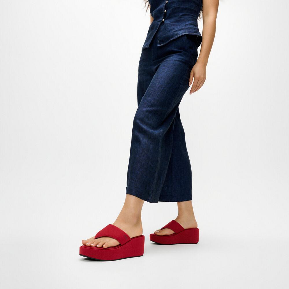 PLATFFORMS WEDGE TOE-POST SANDALS