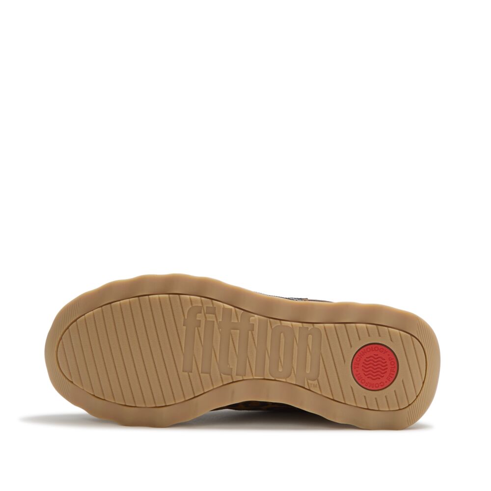 RETRO-Q FF SUEDE LEOPARD TRAINERS