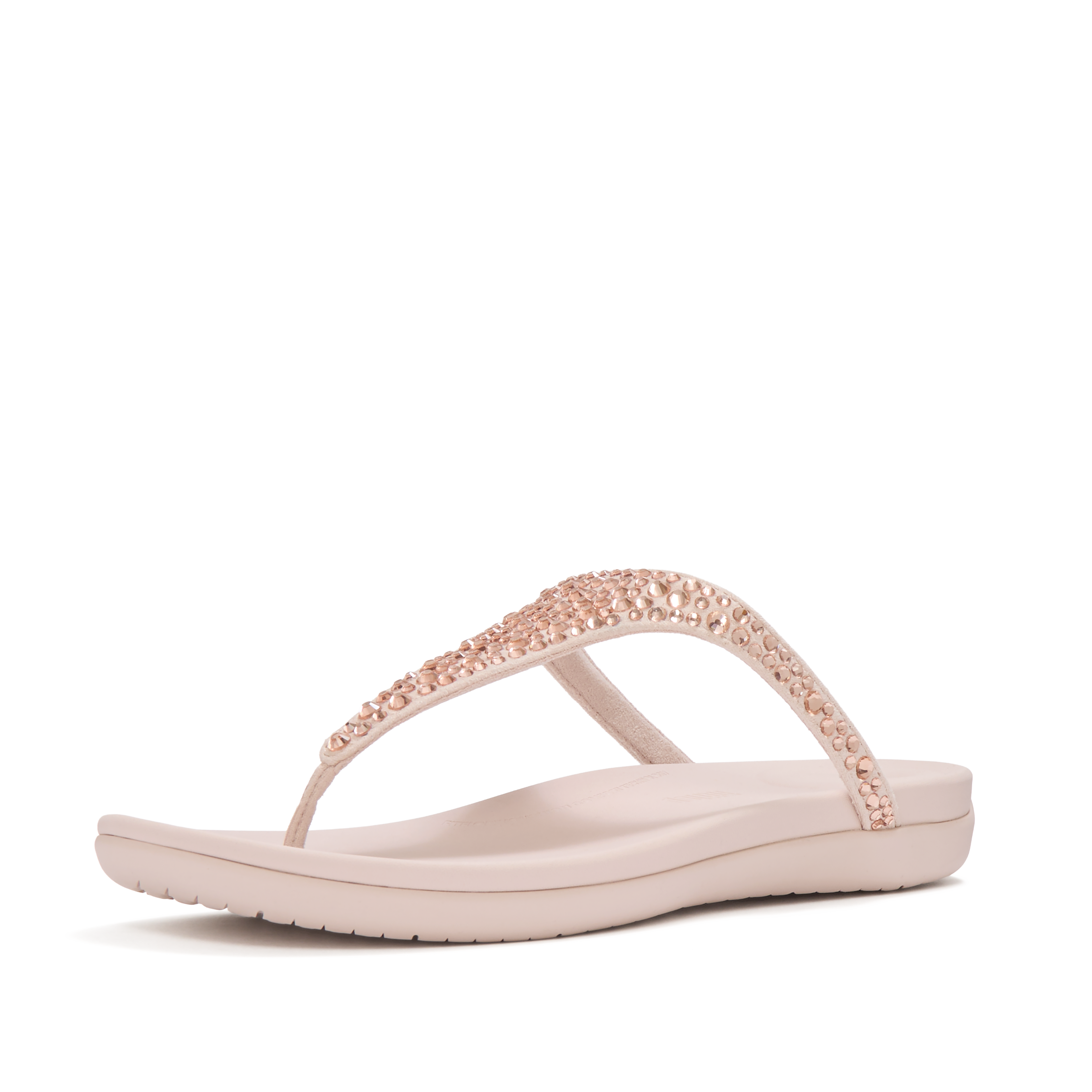 SOLAY MIXED-CRYSTAL TOE-POST SANDALS