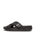 SURFER MENS BUCKLE NUBUCK CROSS SLIDES